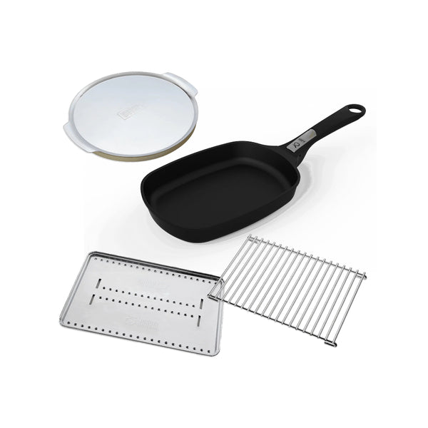 Black | Weber Essential Pack Baby Q Image Showing All Inclusions.