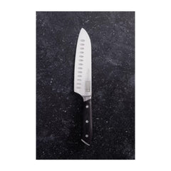 Stainless Steel | Weber Everyday Knife Set. Knife 2 - Santoku Knife - Side View.  