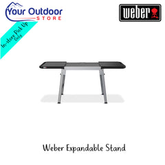 Weber Expandable Stand | Hero Image Showing All Logos And Titles.