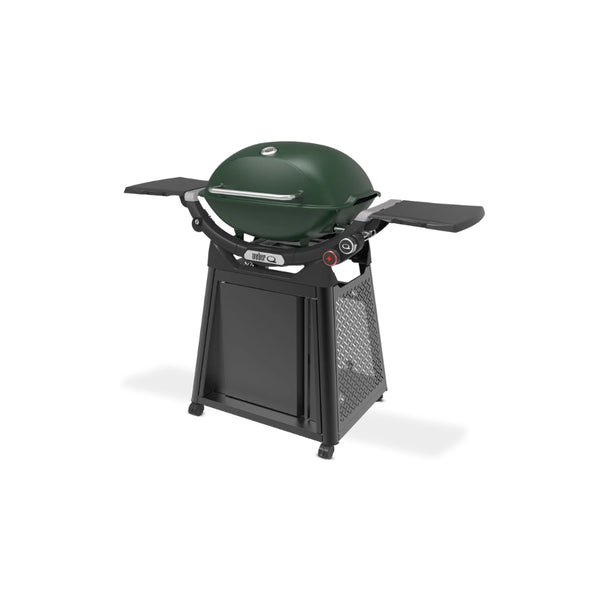 Bushland Green | Weber Family Q Limited Edition Premium BBQ (Q3200N+) Image Showing Side View.
