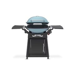 Pacific Blue | Weber Family Q Limited Edition (Q3200N+) Premium Model Image Showing Front View, Lid Open.