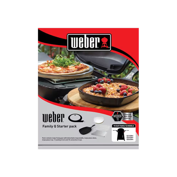 Black | Weber Family Q Starter Pack Image Show Products In Its Packaging.