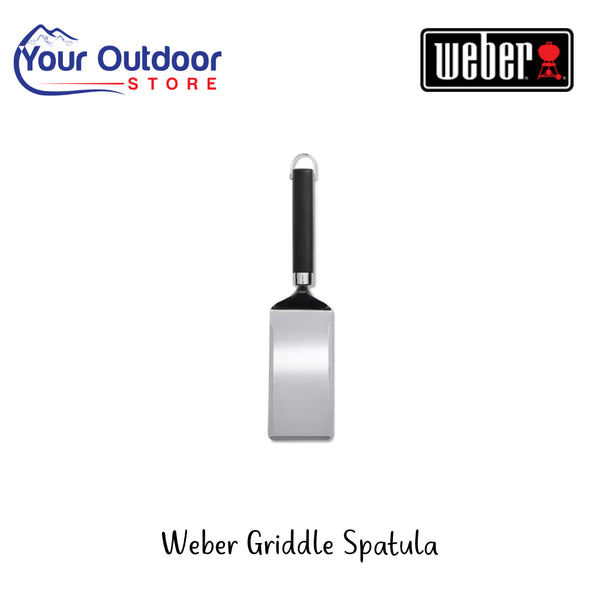Weber Griddle Spatula | Hero Image Showing All Logos And Titles.