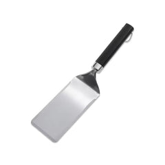 Stainless Steel | Weber Griddle Spatula Image Showing Angled View.