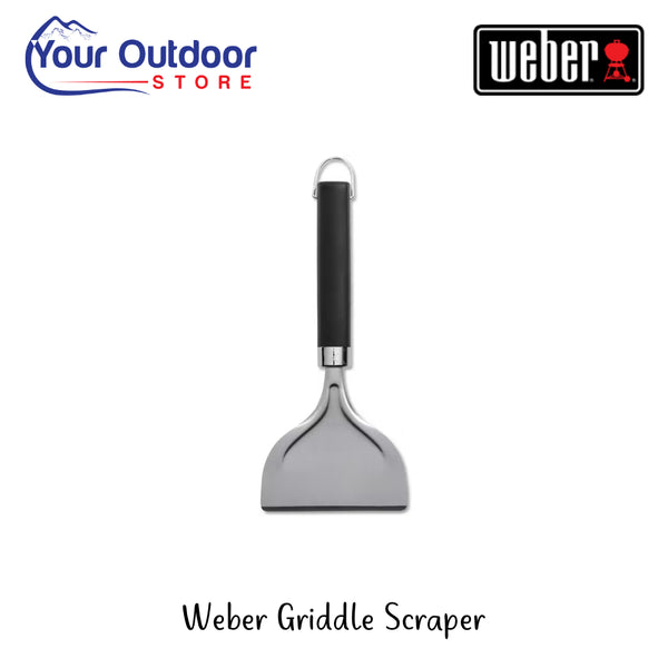 Weber Griddle Scraper | Hero Image Showing All Logos And Titles.