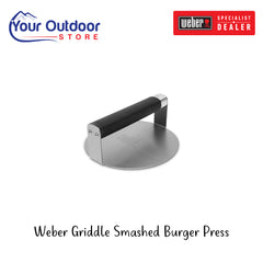 Weber Griddle Smashed Burger | Hero Image Showing All Logos And Titles.