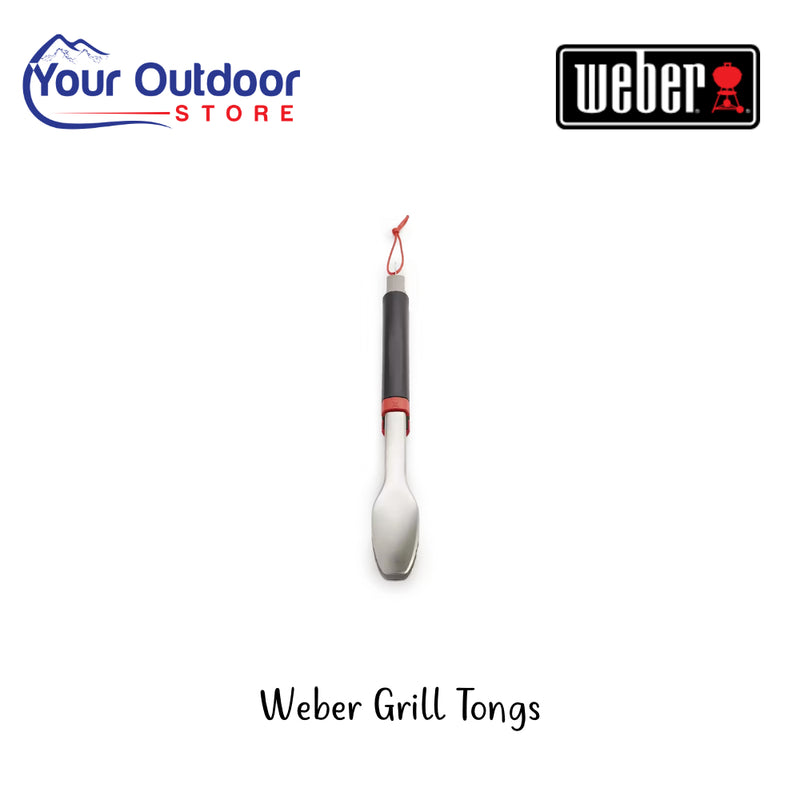 Weber Grill Tongs | Hero Image Showing All Logos And Titles.