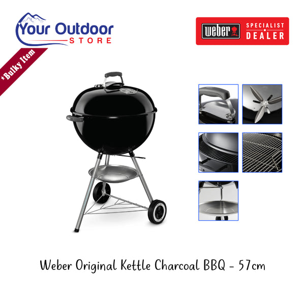 Weber Original Kettle BBQ  57cms | Hero Image Showing All Logos And Titles.