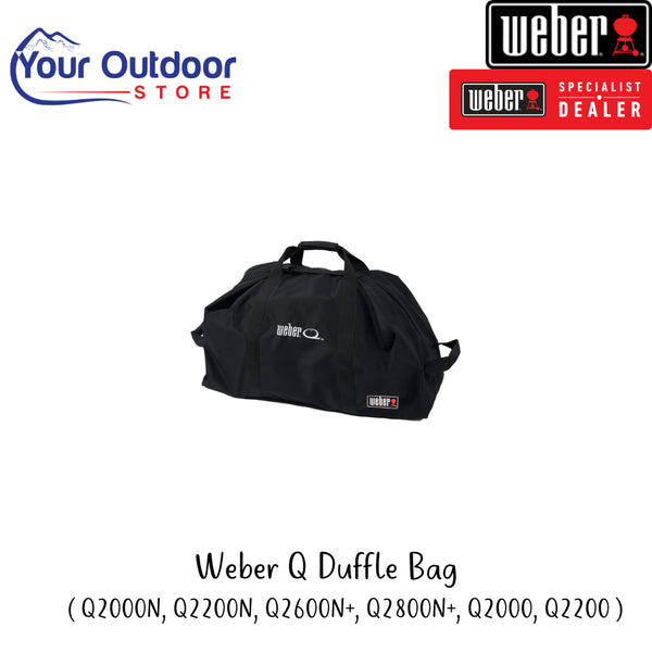 Weber Q Duffle Bag | Hero Image Showing All Logos And Titles.