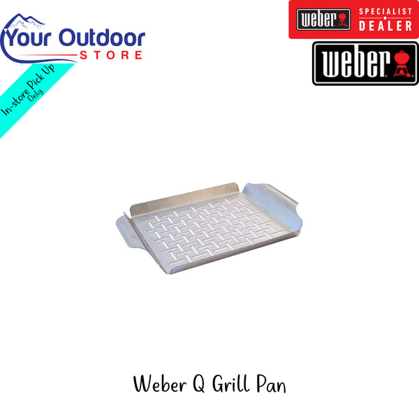 Weber Q Grill Pan | Hero Image Showing All Logos And Titles.