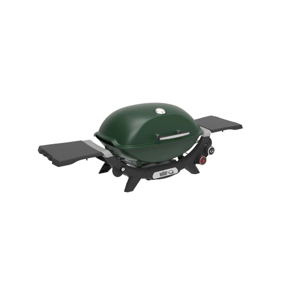 Bushland Green | Weber Q Limited Edition Premium BBQ (Q2800N+) Image Showing Side View.