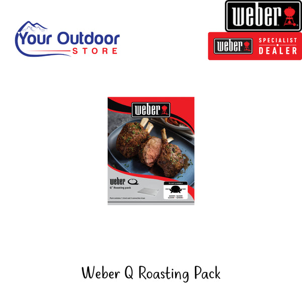 Weber Q Roasting Pack | Hero Image Showing All Logos And Titles.