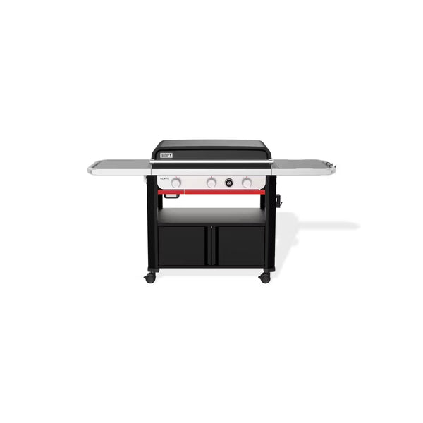 Black | Weber Slate 3 Burner Premium Griddle 30