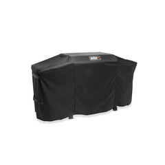 Black | Weber Slate 30 Inch Cover Image Showing Angled Side View, Right To Left.