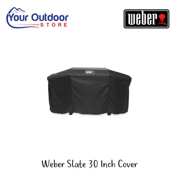 Weber Slate 30 Inch Cover | Hero Image Showing All Logos And Titles.