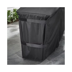 Black | Weber Slate 30 Inch Cover Image Showing Close Up View Of Side Straps.