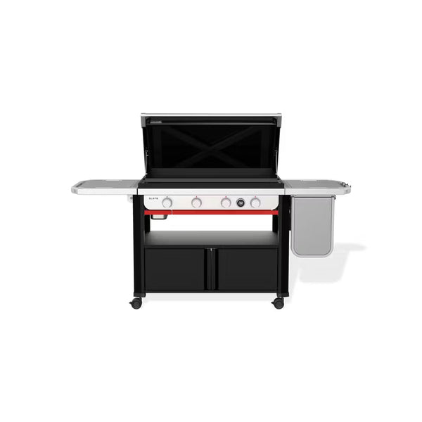 Black | Weber Slate 4 Burner Premium Griddle 36'' Image Showing No Logos Or Titles.