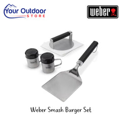 Weber Smash Burger Set | Hero Image Showing All Logos And Titles.