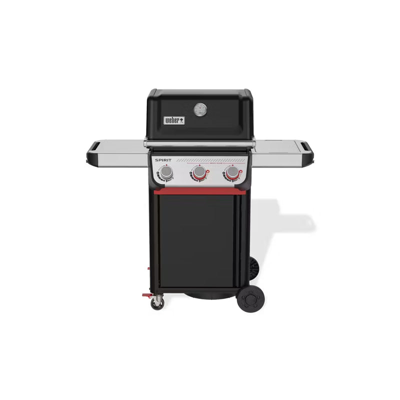 Black | Weber Spirit E-325 3 Burner Gas Barbecue Image Showing No Logos Or Titles.