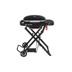 Black | Weber Traveler Compact portable Gas BBQ Image Showing No  Logos Or Titles.