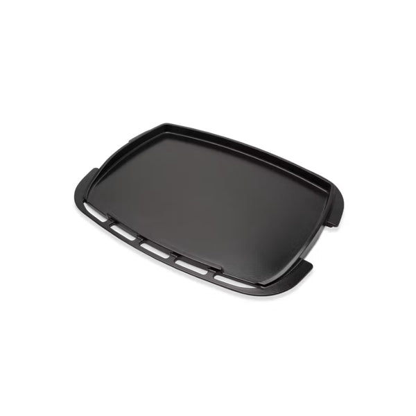 Black | Weber Family Q Full Hotplate Image Showing Angled Top View.