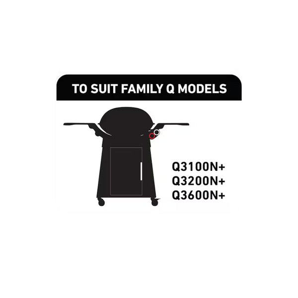 Black | Weber Family Q Half Hotplate N Series Image Showing Which Models The Plate Fits.
