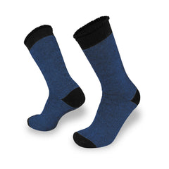 Black / Denim | Wilderness Wear Coolwool Socks Shown as a Pair. 