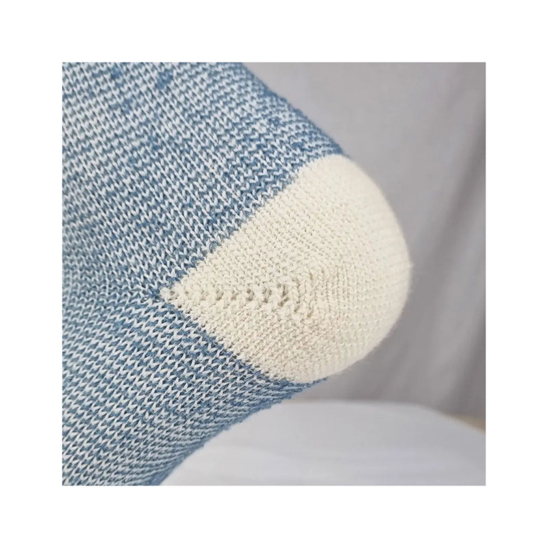 Sky | Wilderness Wear Coolwool Sock Image Showing Close Up View Of The Heel Cushioning.