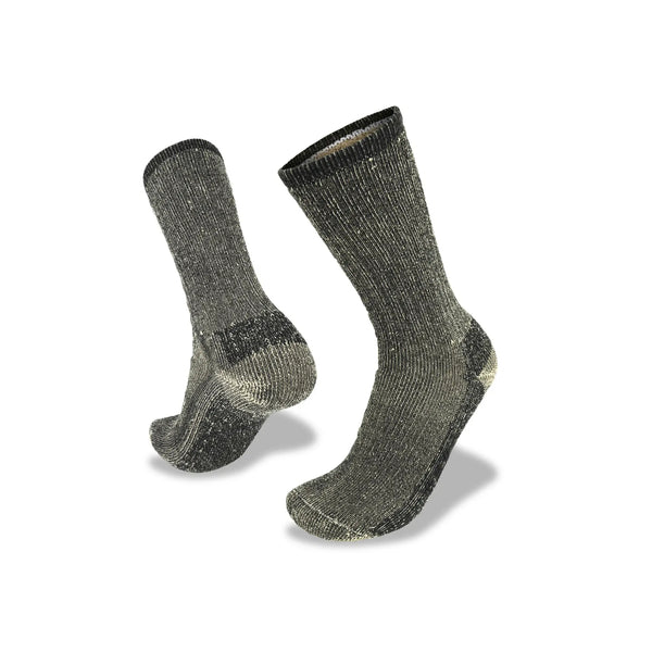 Natural / Black | Wilderness Wear Merino Yak Mountaineer Sock Image Showing No Logos Or Titles.