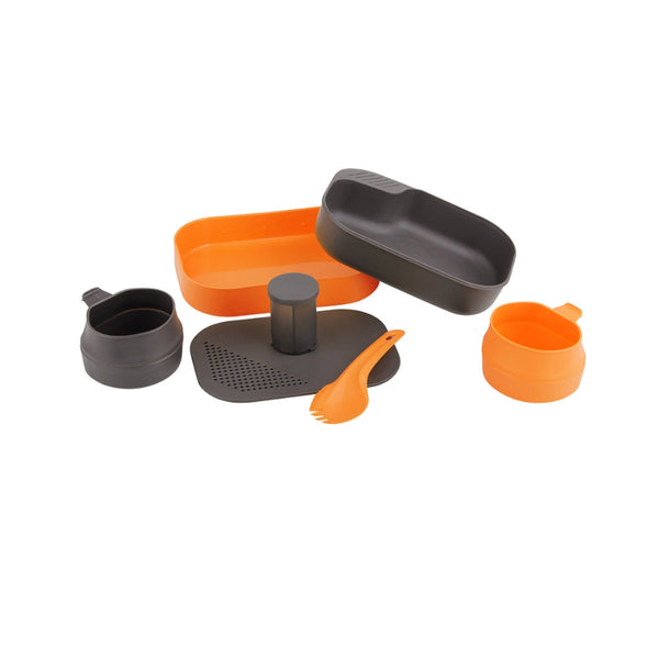 Orange - Grey | Wildo Camp-A-Box Complete Image Showing All Inclusion's On Display.
