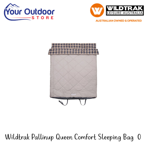 Wildtrak Pallinup Queen Sleeping Bag 0 | Hero Image Showing All Logos And Titles.