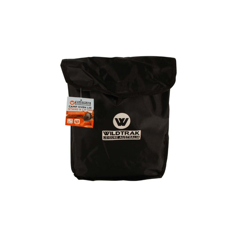 Wildtrak Camp Oven Lid Stand And Lifter | Image Showing Storage Pouch.