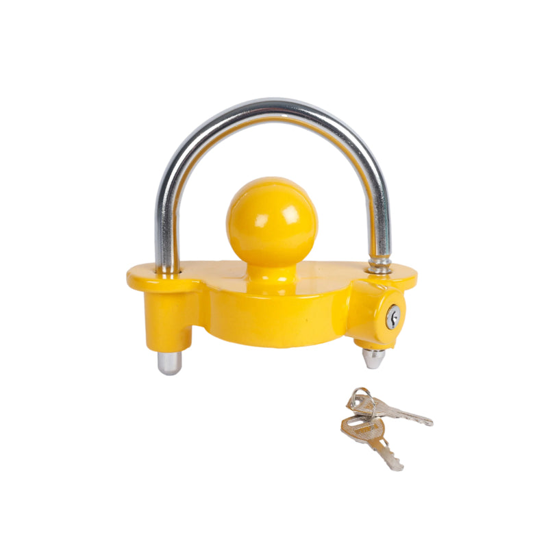 Wildtrak Caravan Tow Ball Coupling Lock | Image Showing No Logos Or Titles.