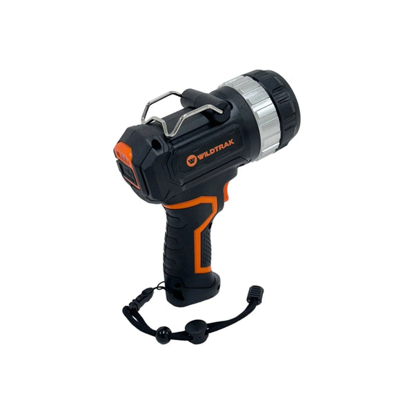 1400L | Wildtrak Croc Hunter 1400L Rechargeable Spotlight Image Showing Angled Back View.
