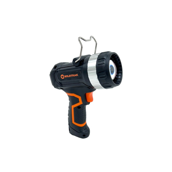 1400 | Wildtrak Croc Hunter 1400L Rechargeable Spotlight Image Showing Side View With Stand Up.