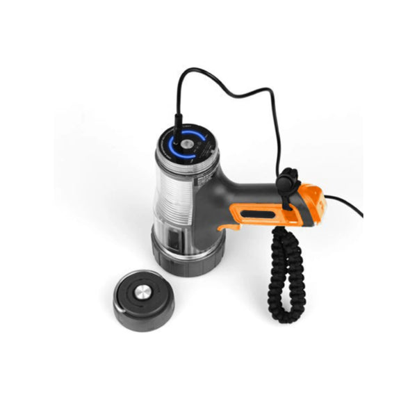3000L | Wildtrak Croc Hunter 3000L Rechargeable Spotlight Image Showing Charger Port.