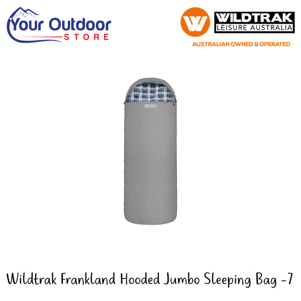 Wildtrak Frankland Hooded Jumbo Sleeping Bag -7 | Image Showing All Logos And Titles.