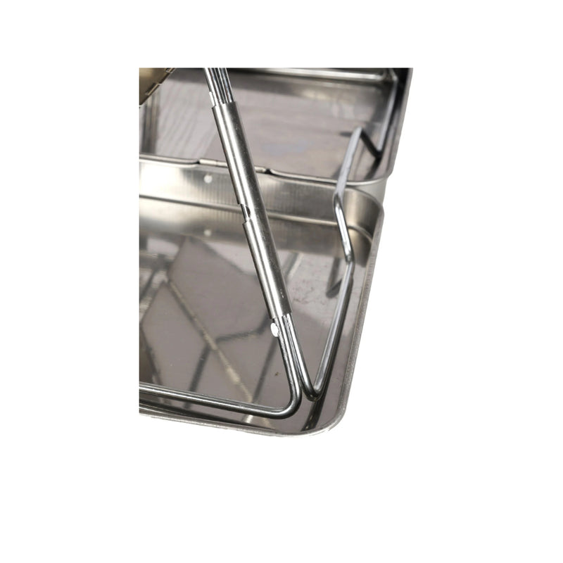 Stainless Steel | Wildtrak Frontier 360 Folding BBQ Firepit Image Showing Close Up View Of The Legs.