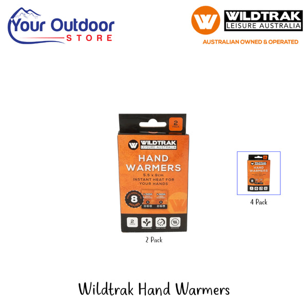 Wildtrak Hand Warmers | Hero Image Showing All Logos, Titles And Variants.