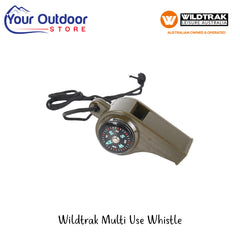 Wildtrak Multi-Use Whistle | Hero Image Showing Titles And Logos.