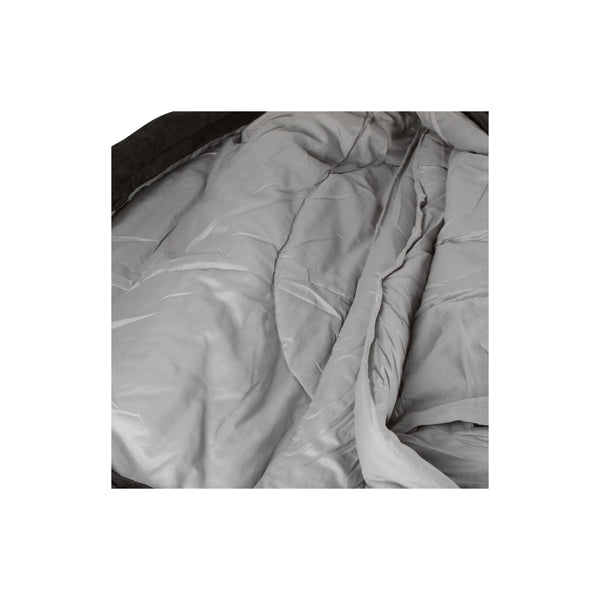 Grey | Wildtrak Murry Hooded Jumbo Sleeping Bag -5 Image Showing Close UP View Of The Inner Fabric.