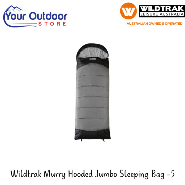 Wildtrak Murry Hooded Jumbo Sleeping Bag -5 | Hero Image Showing All Logos And Titles.
