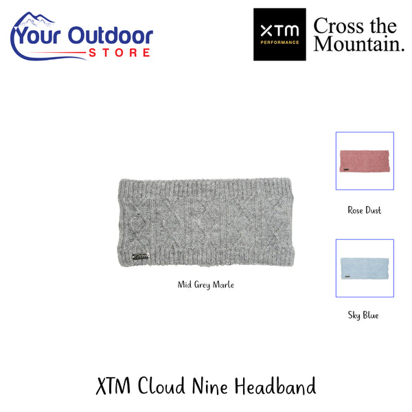 XTM Cloud Nine Headband | Hero Image Showing All logos, Titles And Variants.
