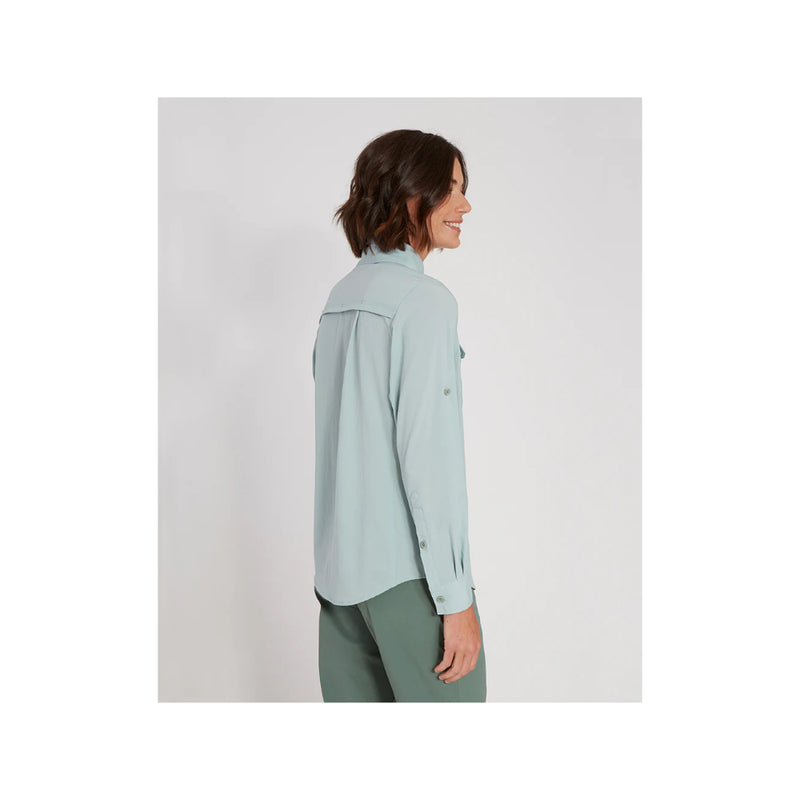 Jade | XTM Cumberland Hike Ls Shirt Image Showing Side View.