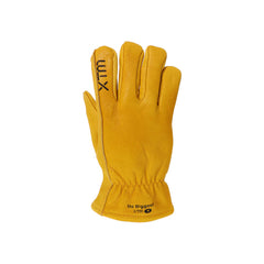 Yellow | Single Glove back of hand view with xtm logo