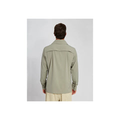 Khaki | XTM Dunkeld Ls Hike Shirt Image Showing Back View.