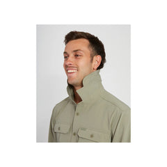 Khaki | Dunkeld Ls Hike Shirt Image Showing Collar Up.