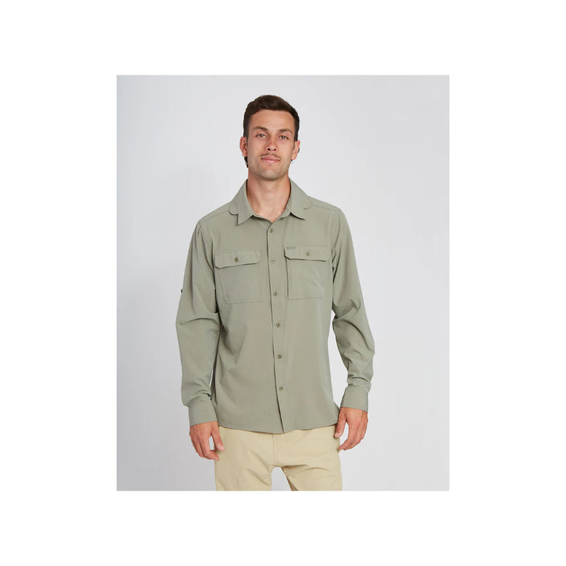 Khaki | XTM Dunkeld Hike Ls Shirt Image Showing No Logos Or Titles.