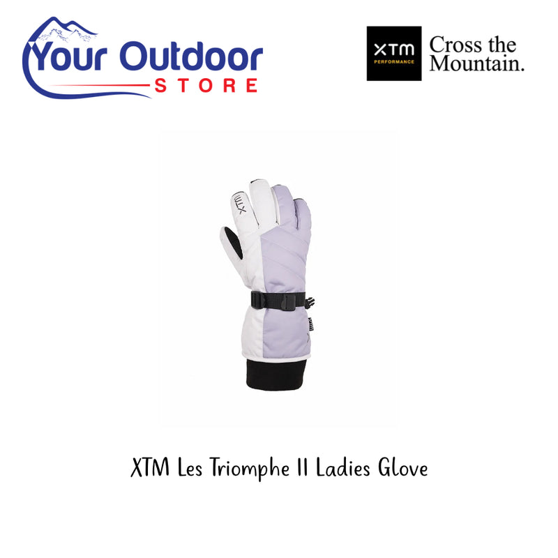 XTM Les Triomphe ll Ladies Glove. Hero Image Showing Logos and Title. 