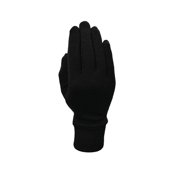 Black | XTM Merino Wool Unisex Gloves Image Showing One Glove.
